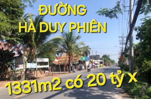 Mặt Tiền Khủng 1331m2 có 20 tỷ x hà Duy Phiên Củ Chi TP.HCM