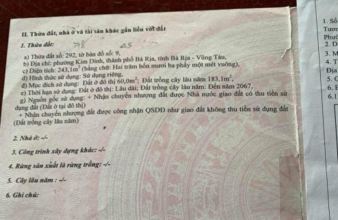 Chủ cần bán nhà 1 trệt 1 lầu, mặt tiền đường Trịnh Đình Thảo cũ, phường Kim Dinh.