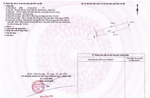 Bán ngoại giao 2 nền đất ở  tại thị trấn Đất Đỏ BRVT sổ hồng riêng