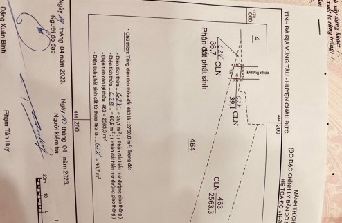 Chủ cần bán 2700mv đất cây lâu năm có nhà c4 trên đát khu dân cư Đá Bạc  , Châu đức Bà Rịa Vũng Tàu