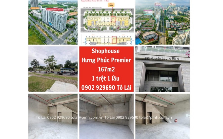 Shophouse Khối Đế Dự Án Hưng Phúc Premier - Mặt Tiền Đường Nguyễn Lương Bằng. Gọi 0902929690