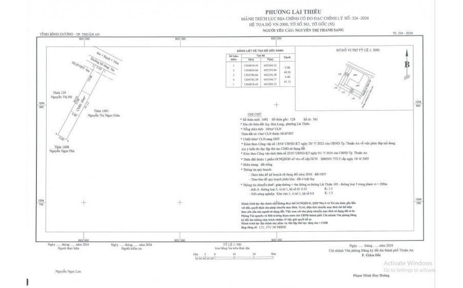 2,8 tỷ sở hữu 260m2 đất tại Lái Thiêu, Bình Dương, hỗ trợ vay 2 tỷ