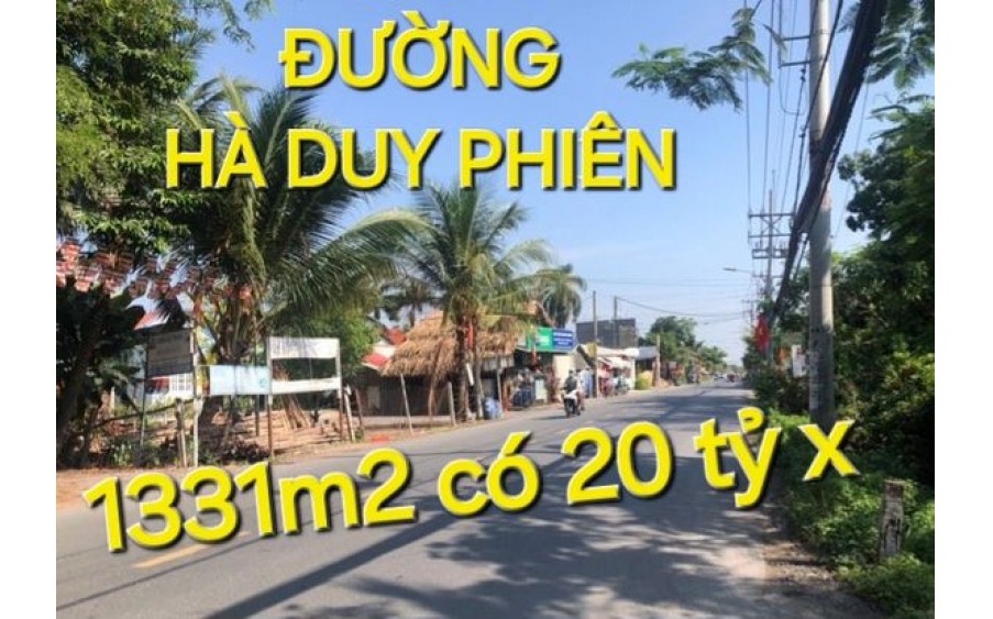 Bán Đất tặng Nhà 1331m2 có 20 tỷ x Hà Duy Phiên Bình Mỹ Củ Chi TP.HCM