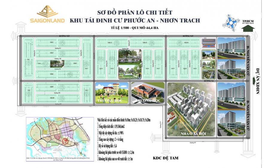 Saigonland nhượng lại suất chính khu Tái Định Cư Phước An mặt tiền đường N29