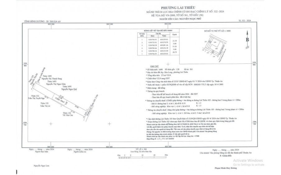 2,8 tỷ sở hữu 260m2 đất tại Lái Thiêu, Bình Dương, hỗ trợ vay 2 tỷ