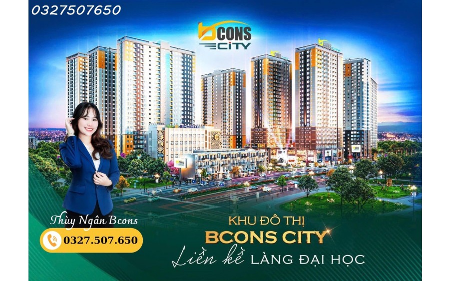 CHỈ TỪ 220 TRIỆU SỞ HỮU NGAY CĂN 2PN +2WC KHU PHỨC HỢP BCONS CITY