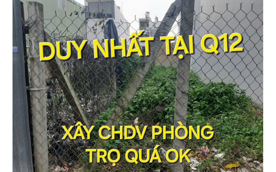 Bao giá Q12 - 118m2 Đất 5,1 x 24,5 có 3,6 tỷ Thạnh Xuân Quận 12 TPHCM