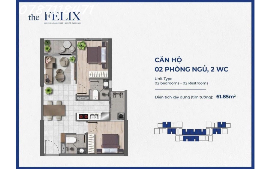 Căn hộ The Felix - Cách chợ đầu mối Thủ Đức 10 phút - Vincom Dĩ An 5 phút