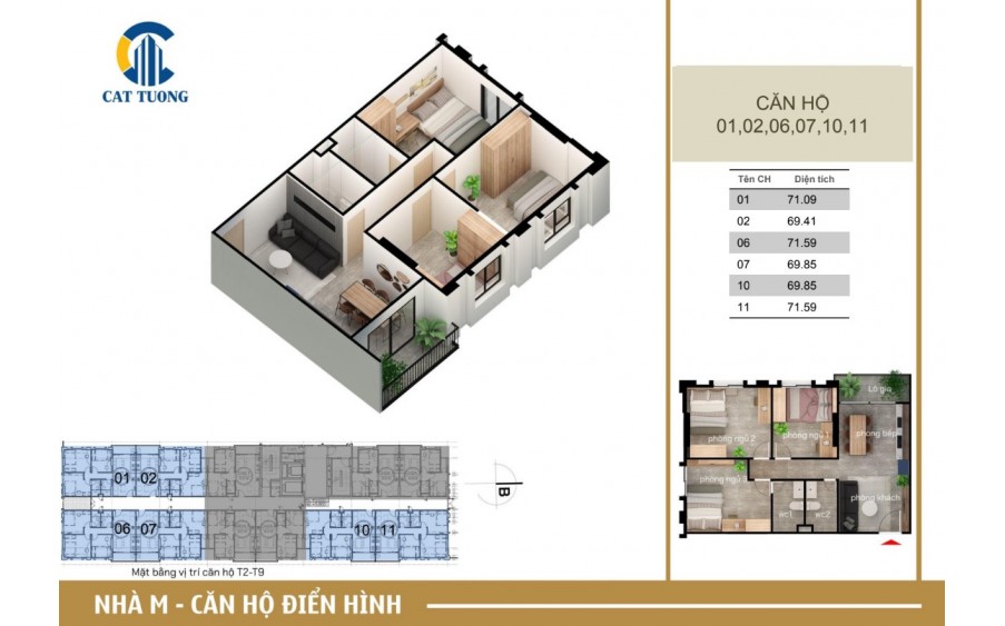 bán chung cư cát tường yên phong loại hình 3 ngủ 2 vs fuff giá gốc chủ đầu tư