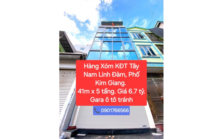 Hàng xóm KĐT Tây Nam Linh Đàm, Phố Kim Giang, 41m x 4 tầng. Giá nhỉnh : 6 tỷ