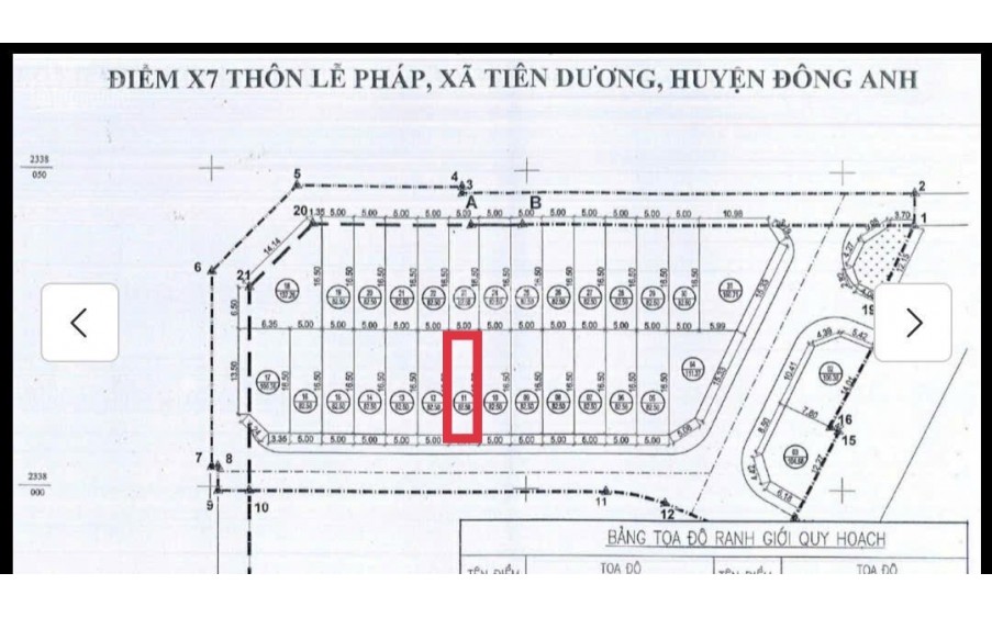 CHUYỂN NHƯỢNG 82.5M- ĐẤU GIÁ LỄ PHÁP- TIÊN DƯƠNG- VỈA HÈ RỘNG-GIÁ ĐẦU TƯ 10xtr/m