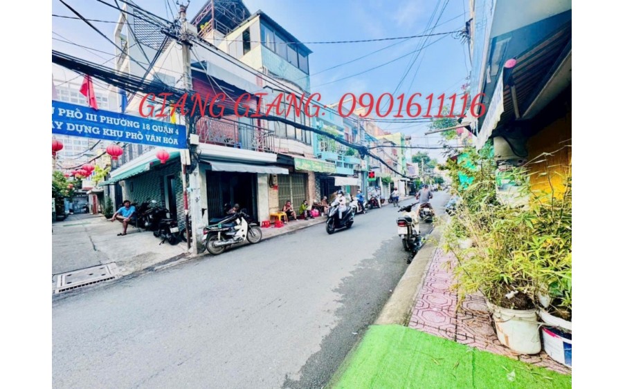 BAN NHÀ MẶT TIỀN 25M ĐƯỜNG NGUYẼN THẦN HIẾN QUẬN 4 - GIANG GIANG: 0901611116