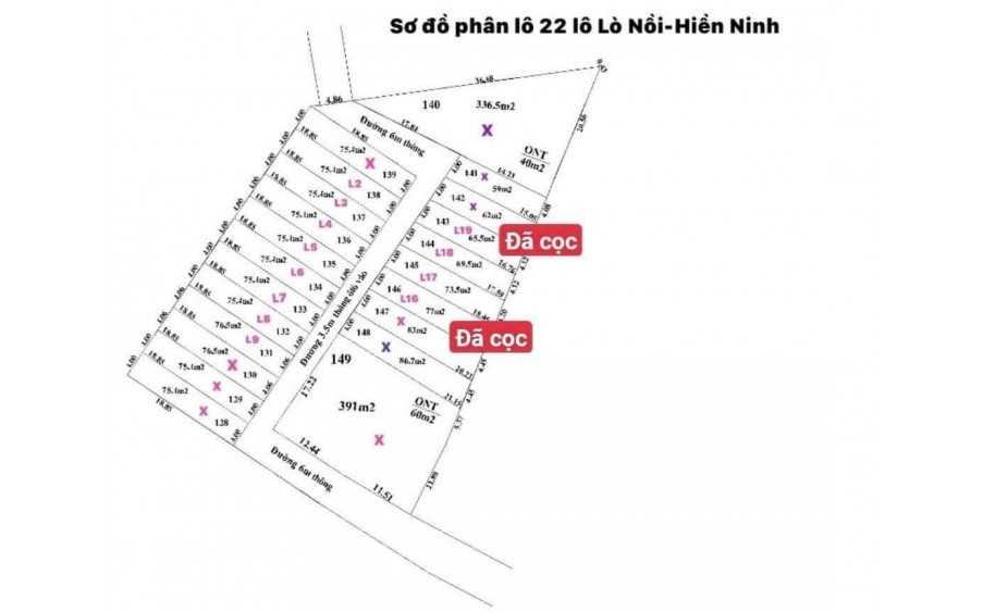 GIÁ CHỈ HƠN TỶ DT 75,4 M  TẠI LÒ NỒI HIỀN NINH SÓC SƠN HÀ NỘI