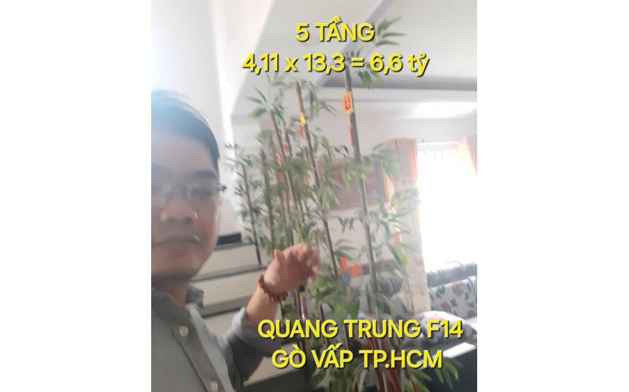 Bao giá Gò Vấp - 63m2 5 tầng có 6,6 tỷ Quang Trung Gò Vấp TPHCM