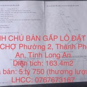 CHÍNH CHỦ BÁN GẤP LÔ ĐẤT MẶT TIỀN CHỢ Phường 2, Thành Phố Tân An, Tỉnh Long An