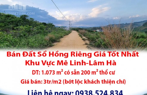 Chính Chủ Bán Đất Sổ Hồng Riêng Giá Tốt Nhất Khu Vực Mê Linh-Lâm Hà