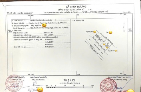 GIÁ NHỈNH HƠN 1 TỶ SỞ HỮU LÔ ĐẤT THỔ CƯ 45,8m GIÁP Q. HÀ ĐÔNG
- Diện tích 45,8m, mặt tiền 5m, đường rộng thực tế 10m, rất thoáng và đẹp, đất khu vực