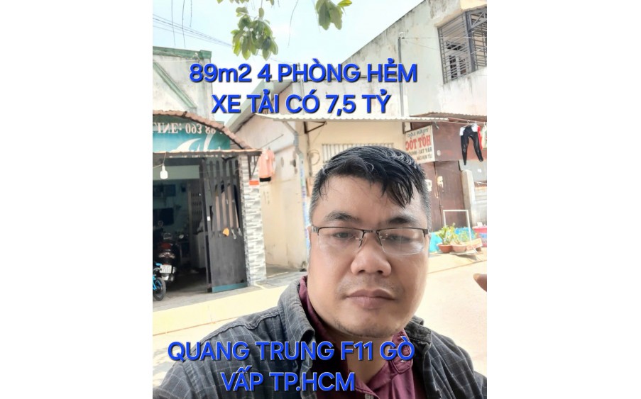 CHDV Phòng Trọ 89m2 có 7,5 tỷ Quang Trung Phường 11 Gò Vấp TP.HCM