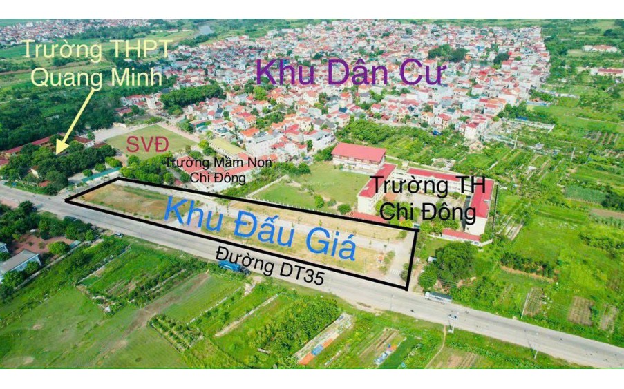 Bán Đất Thổ Cư Mặt Tiền Trung Tâm Chi Đông-Mê Linh