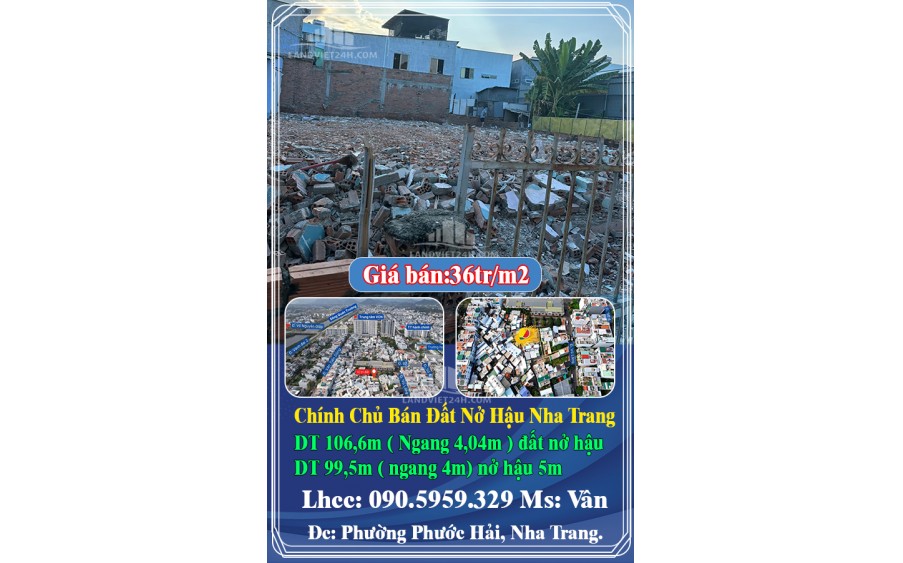 Chính Chủ Bán Đất Nở Hậu Nha Trang- Khánh Hoà