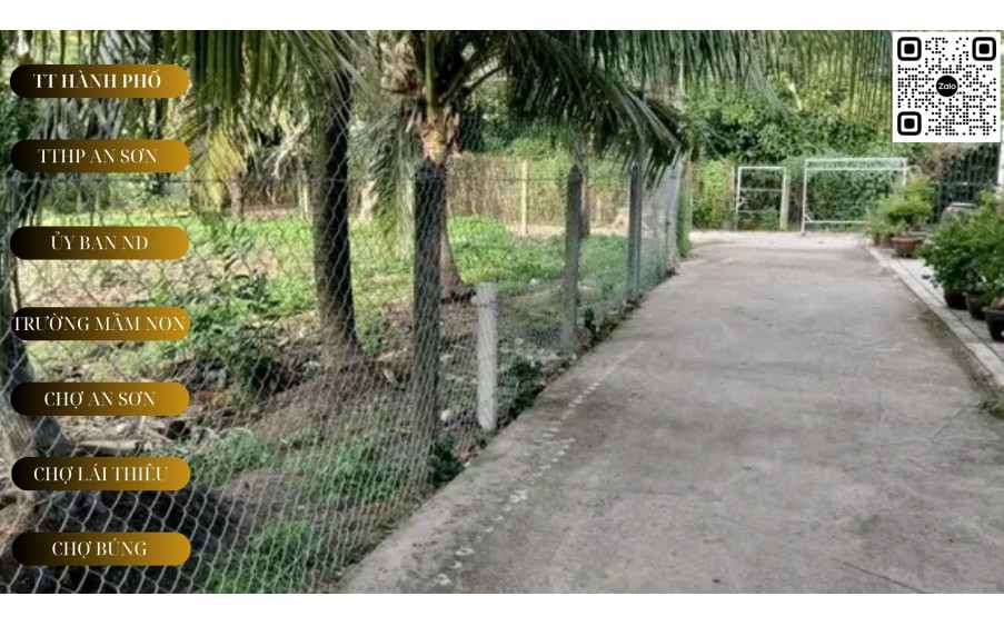 Bán Đất 500 m2 & 686 m2 đường An Sơn 32, 

Xã An Sơn, TP Thuận An, bình dương