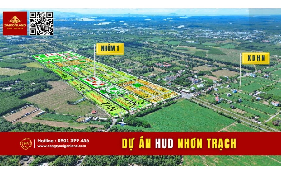 Cần bán gấp 10 nền đất dự án HUD và XDHN Nhơn Trạch sổ sẵn với giá cực tốt