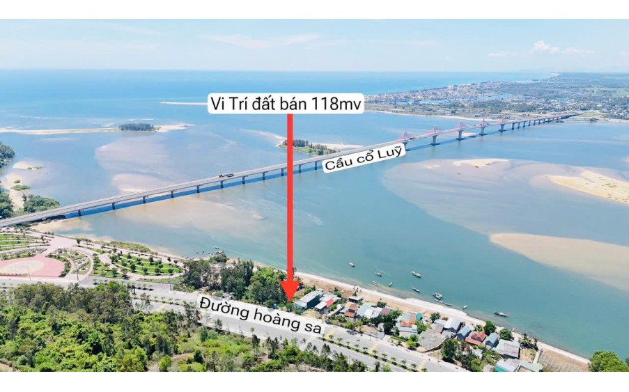 Mặt tiền Mỹ Trà Mỹ Khê đối diện KDL Thiên Mã Sơn, 200m2(9m ngang) SHR, giá 2.7 tỷ thương lượng