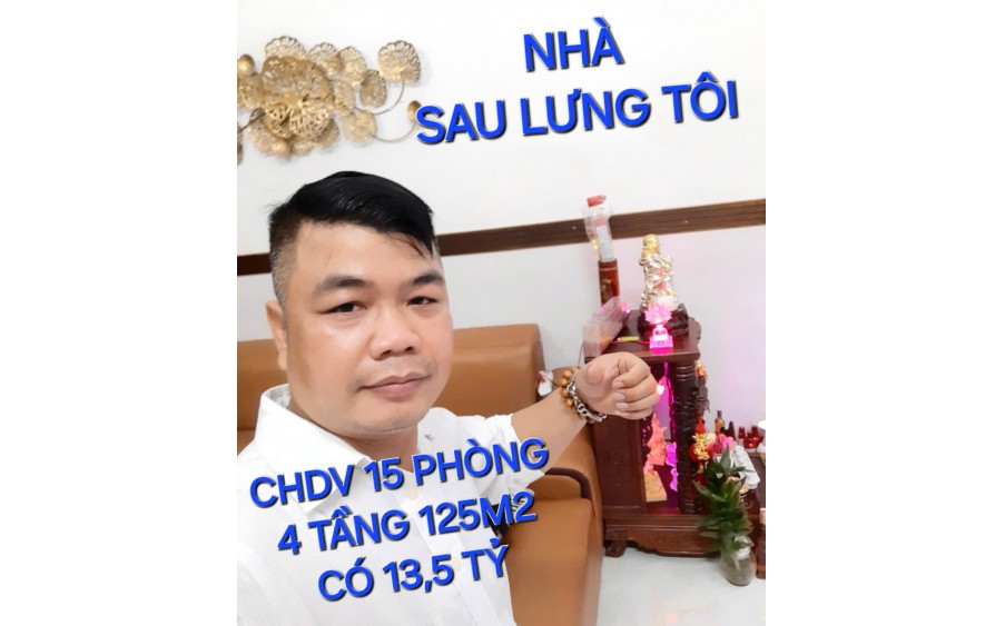 CHDV 15 Phòng 4 tầng 125m2 có 13,5 tỷ Quang Trung Gò Vấp TPHCM