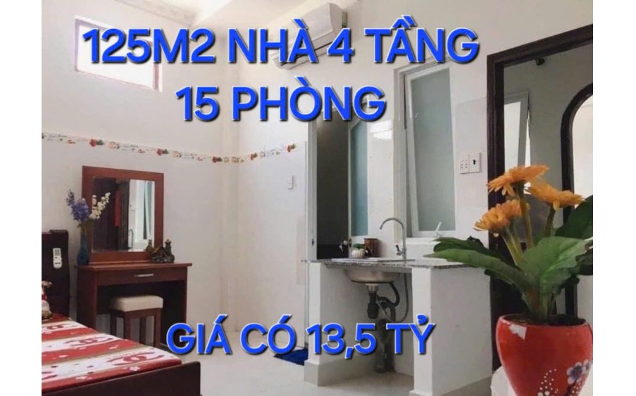 CHDV 15 Phòng 4 tầng 125m2 có 13,5 tỷ Quang Trung Gò Vấp TPHCM