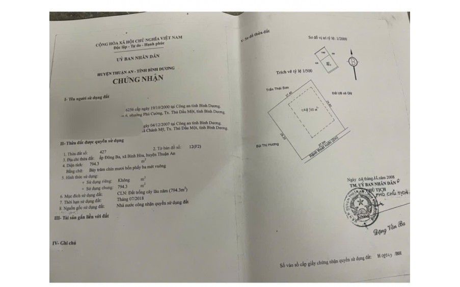 Chính chủ bán đất Thuận An giáp khu nhà ở cao cấp Newtown Center Land 2