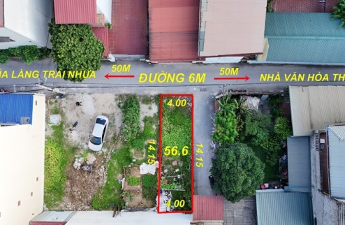 Bán đất Lâm Tiên, TT Đông Anh 56m lô góc, oto tránh thông bàn cờ.  LH: 0936123469