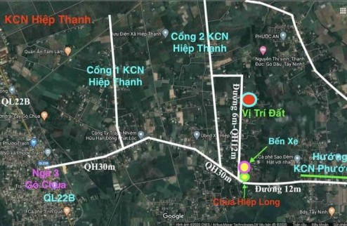 Đất Thổ Cư Gần KCN Hiệp Thạnh - Tây Ninh, Chỉ 550 Triệu Cho 132m²!