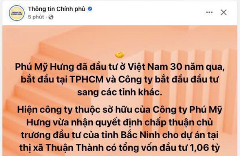 Dự án Phú Mỹ Hưng Hồng Hạc  Bắc Ninh