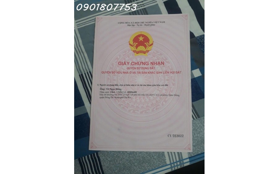 Chính chủ cần bán nhà mặt tiền Hồ Đắc Di, Phường Nam Đồng, Đống Đa, DT 163,4m2, giá 36 tỷ