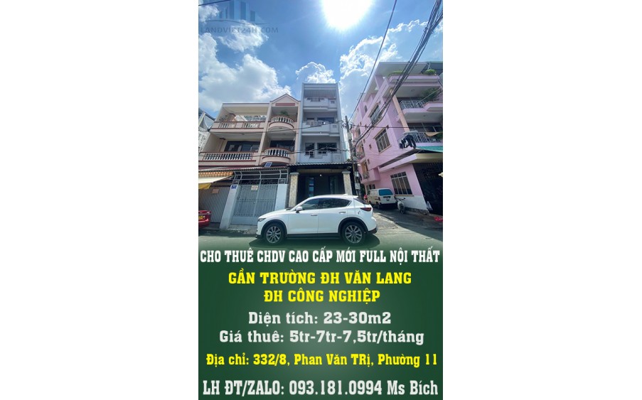 CHO THUÊ CHDV CAO CẤP MỚI FULL NỘI THẤT GẦN TRƯỜNG ĐH VĂN LANG, ĐH CÔNG NGHIỆP…P.11