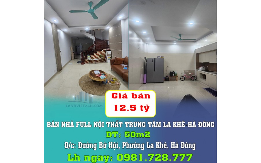 CHÍNH CHỦ BÁN NHÀ FULL NỘI THẤT TRUNG TÂM LA KHÊ-HÀ ĐÔNG