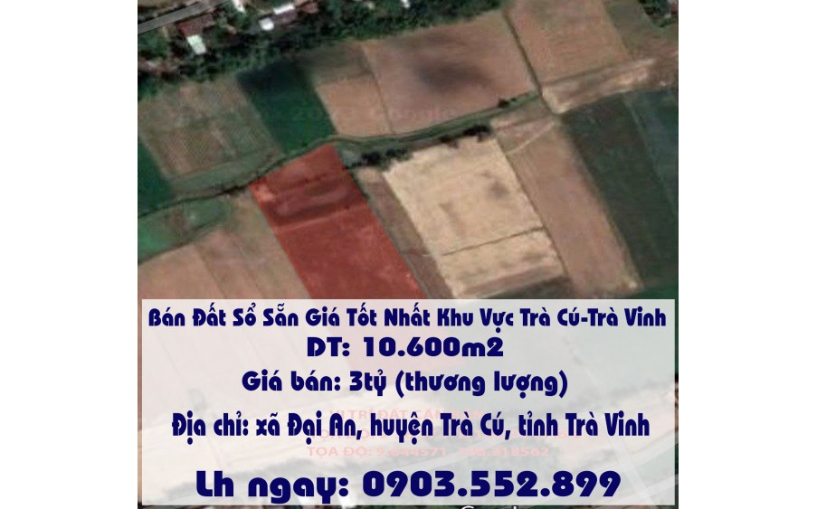 Bán Đất Sổ Sẵn Giá Tốt Nhất Khu Vực Trà Cú-Trà Vinh