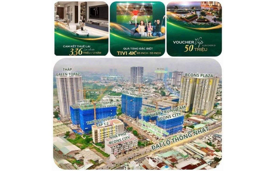 Mở bán căn hộ Bcons City tại Dĩ An chỉ 590 triệu sỡ hữu ngay.