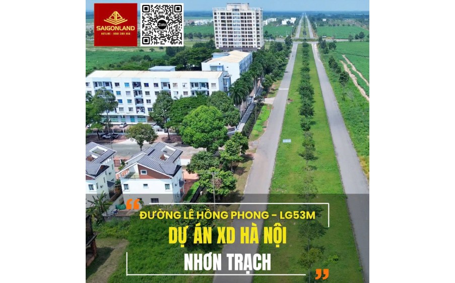 Đất nền HUD - XDHN tại Nhơn Trạch cực rẻ chỉ 9.5 triệu/m2, sẵn sổ hồng công chứng trong ngày