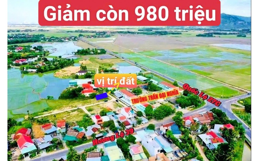 Bán đất thổ cư Diên Hòa Diên Khánh. Đường dân sinh rộng 8m sau lưng trường Trần Đại Nghĩa