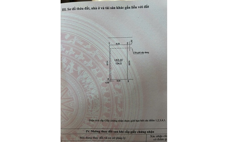 CHÍNH CHỦ CẦN BÁN ĐẤT ĐẸP đấu giá Tây Bắc Lễ Pháp, Tiên Dương 115,5m2