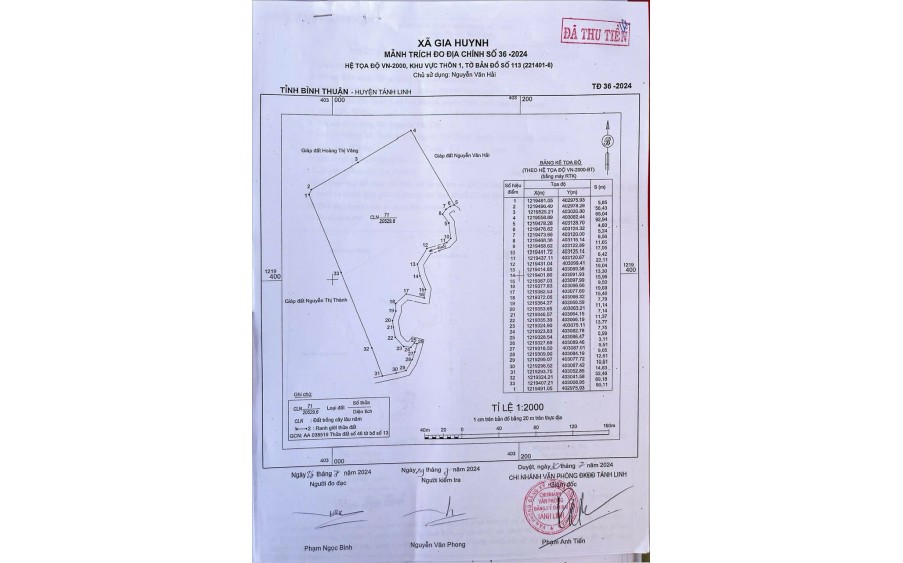 Bán Đất Thôn 1, Xã Gia Huynh, Huyện Tánh Linh, Tỉnh Bình Thuận, 56,000m2 Giá 88 Tỷ