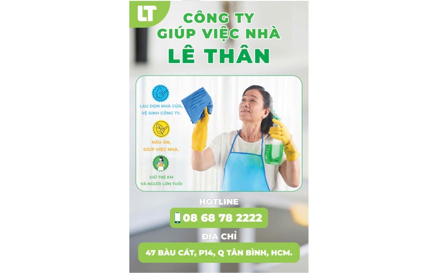 ANH CHỊ CHỦ NHÀ ĐANG CẦN TÌM NGƯỜI GIÚP VIỆC LÂU DÀI - ỔN ĐỊNH - LÀM VIỆC CÓ TÂM - CHỊU KHÓ ĐÚNG KO Ạ