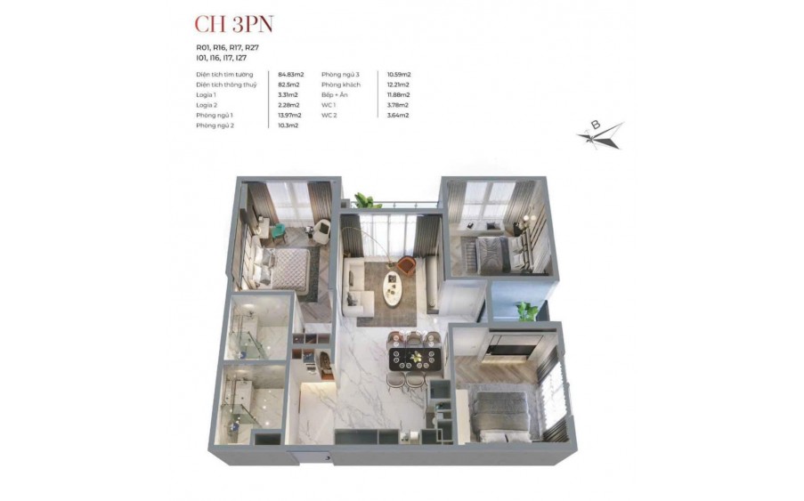 Căn hộ cao cấp 5*  chuẩn quốc tế