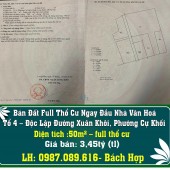 Bán Đất Full Thổ Cư Ngay Đầu Nhà Văn Hoá Tổ 4 – Độc Lập