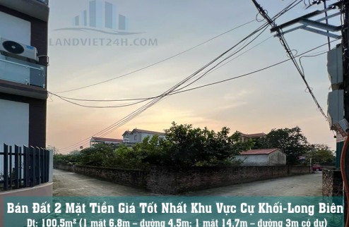 Bán Đất 2 Mặt Tiền Giá Tốt Nhất Khu Vực Cự Khối-Long Biên