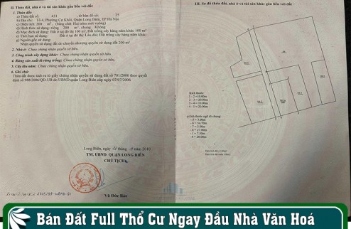 Bán Đất Full Thổ Cư Ngay Đầu Nhà Văn Hoá Tổ 4 – Độc Lập