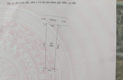 100m phun thổ cư xóm trại đại yên đường ô tô tránh nhau cách tỉnh lộ 50m