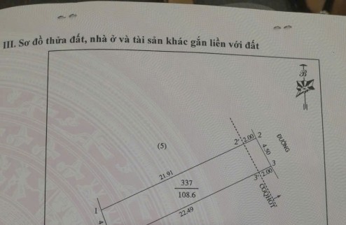 Bán lô đất 109m2 ngõ Bùi Dương Lịch, khối 9 Quán Bàu, TP Vinh