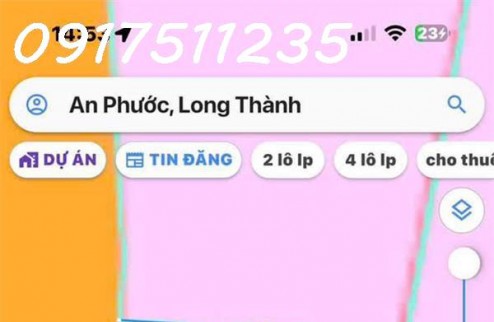 Lô biệt thự An PHước Long Thành sổ riêng thổ cư đất dự án 300m2, giá 10 triệu/m2. LH 0317511235